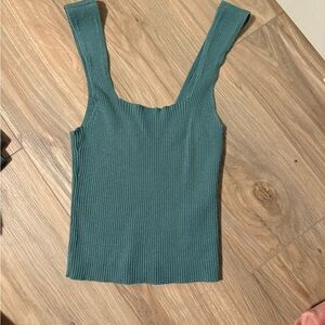 Abercrombie & Fitch Teal Ribbed Tank Top